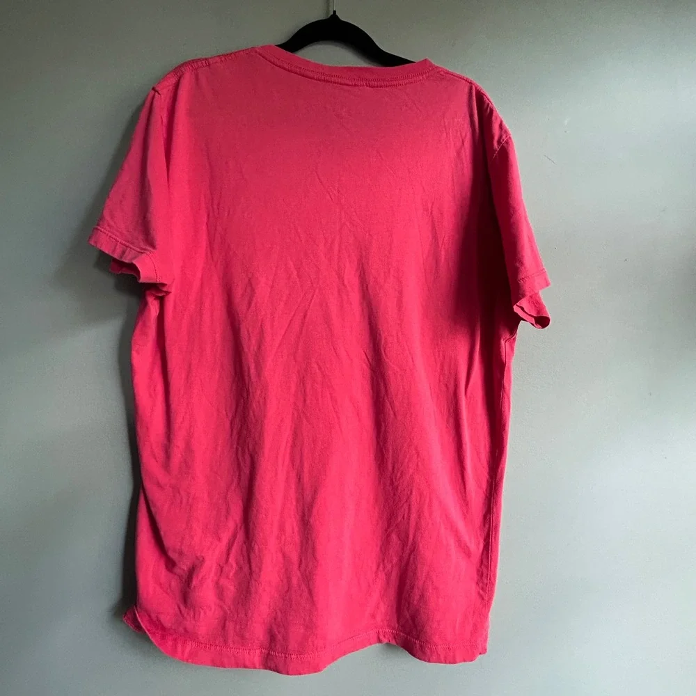 J. Crew Slim Washed V-Neck T-Shirt Red 100% Cotton Mens Large 40993 HO13